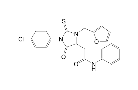 2-[1-(4-chlorophenyl)-3-(2-furanylmethyl)-5-oxo-2-sulfanylidene-4-imidazolidinyl]-N-phenylacetamide