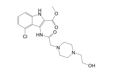 methyl 4-chloro-3-({[4-(2-hydroxyethyl)-1-piperazinyl]acetyl}amino)-1H-indole-2-carboxylate
