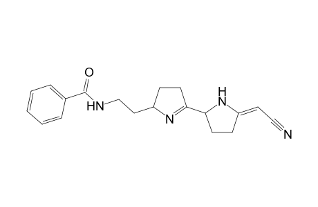 {2-[(Benzoylamino)ethyl]-3,4-dihydro-2H-pyrrol-5-yl]pyrrolidin-2-ylidene}acetonitrile
