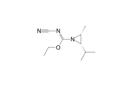 1-Aziridinecarboximidic acid, N-cyano-2-methyl-3-(1-methylethyl)-, ethyl ester, cis-