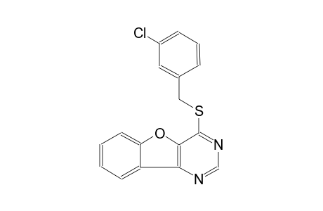 4-[(3-chlorobenzyl)sulfanyl][1]benzofuro[3,2-d]pyrimidine