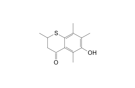 4H-1-Benzothiopyran-4-one, 2,3-dihydro-6-hydroxy-2,5,7,8-tetramethyl-