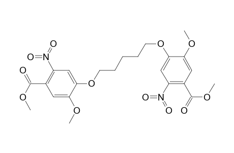 4-[5-(4-carbomethoxy-2-methoxy-5-nitro-phenoxy)pentoxy]-5-methoxy-2-nitro-benzoic acid methyl ester