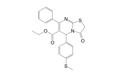 5H-thiazolo[3,2-a]pyrimidine-6-carboxylic acid, 2,3-dihydro-5-[4-(methylthio)phenyl]-3-oxo-7-phenyl-, ethyl ester