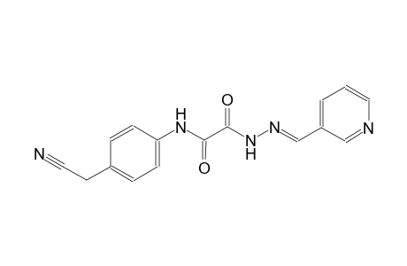 N-[4-(cyanomethyl)phenyl]-2-oxo-2-[(2E)-2-(3-pyridinylmethylene)hydrazino]acetamide