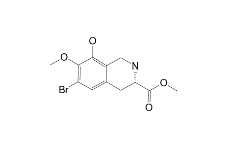 Methyl (-)-3S-6-bromo-8-hydroxy-7-methoxy-1,2,3,4-tetrahydroisoquinoline-3-carboxylate