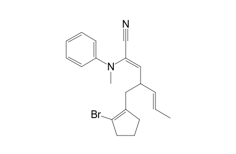(2Z,5E)-4-[(2-bromanylcyclopenten-1-yl)methyl]-2-[methyl(phenyl)amino]hepta-2,5-dienenitrile