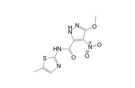 3-methoxy-N-(5-methyl-1,3-thiazol-2-yl)-4-nitro-1H-pyrazole-5-carboxamide