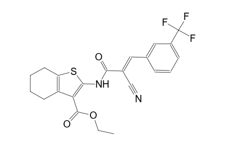 ethyl 2-({(2E)-2-cyano-3-[3-(trifluoromethyl)phenyl]-2-propenoyl}amino)-4,5,6,7-tetrahydro-1-benzothiophene-3-carboxylate