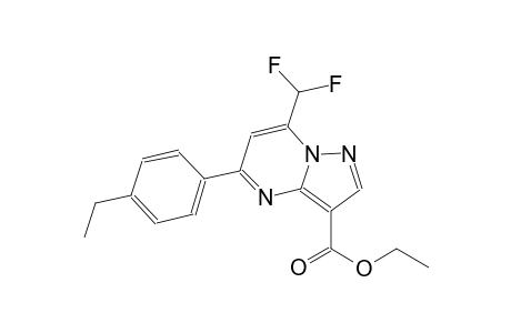 ethyl 7-(difluoromethyl)-5-(4-ethylphenyl)pyrazolo[1,5-a]pyrimidine-3-carboxylate
