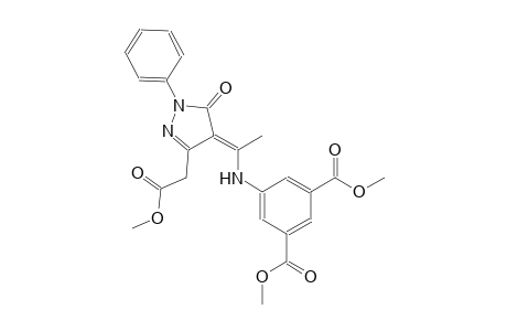 1,3-benzenedicarboxylic acid, 5-[[(1E)-1-[1,5-dihydro-3-(2-methoxy-2-oxoethyl)-5-oxo-1-phenyl-4H-pyrazol-4-ylidene]ethyl]amino]-, dimethyl ester