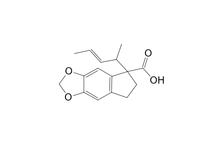 (E)-5-(pent-3-en-2-yl)-6,7-dihydro-5H-indeno[5,6-d][1,3]dioxole-5-carboxylic acid