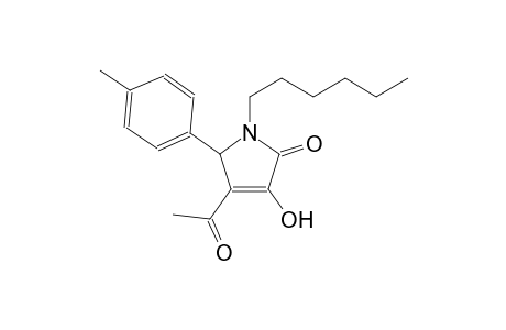 4-acetyl-1-hexyl-3-hydroxy-5-(4-methylphenyl)-1,5-dihydro-2H-pyrrol-2-one