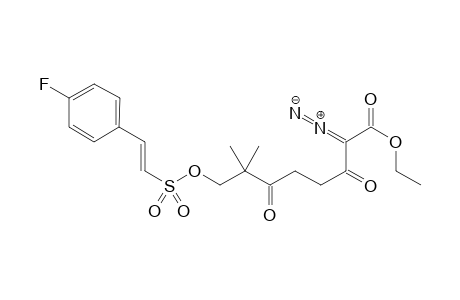 Ethyl 8-(4-fluorostyrylsulfonyloxy)-2-hydrazono-7,7-dimethyl-3,6-dioxooctanoate