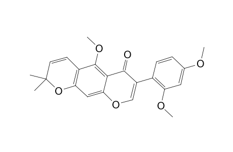 2H,6H-Benzo[1,2-b:5,4-b']dipyran-6-one, 7-(2,4-dimethoxyphenyl)-5-methoxy-2,2-dimethyl-