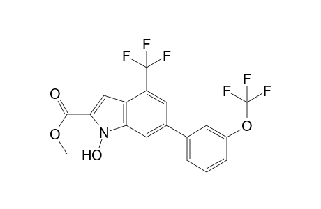 methyl 1-hydroxy-4-(trifluoromethyl)-6-(3-(trifluoromethoxy)phenyl)-1H-indole-2-carboxylate