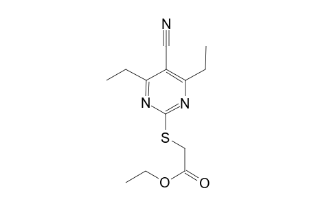 ETHYL-2-(5-CYANO-4,6-DIETHYLPYRIMIDIN-2-YLTHIO)-ACETATE