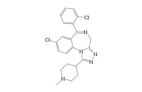 8-chloro-6-(2-chlorophenyl)-1-(1-methylpiperidin-4-yl)-4H-[1,2,4]triazolo[4,5-a][1,4]benzodiazepine