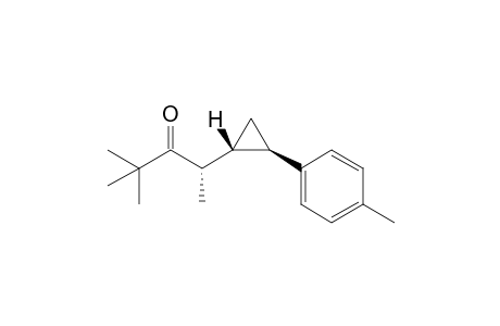 (S)-trans 2-(2'-(4-methylphenyl)cyclopropyl)-4,4-dimethylpentan-3-one