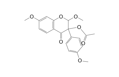 4H-1-Benzopyran-4-one, 3-(acetyloxy)-2,3-dihydro-2,7-dimethoxy-3-(4-methoxyphenyl)-, trans-(.+-.)-