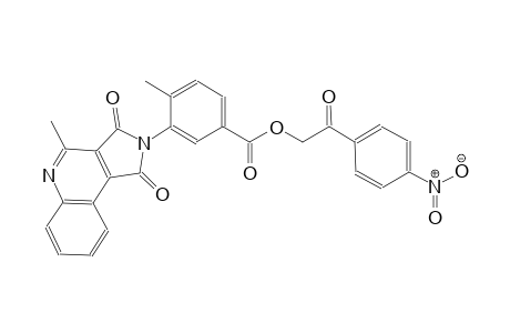 2-(4-nitrophenyl)-2-oxoethyl 4-methyl-3-(4-methyl-1,3-dioxo-1,3-dihydro-2H-pyrrolo[3,4-c]quinolin-2-yl)benzoate