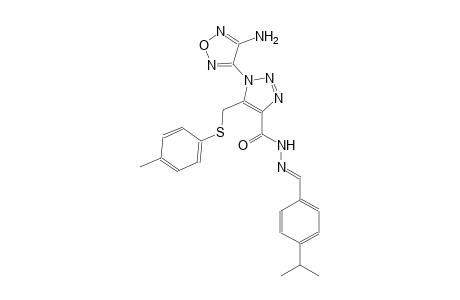 1-(4-amino-1,2,5-oxadiazol-3-yl)-N'-[(E)-(4-isopropylphenyl)methylidene]-5-{[(4-methylphenyl)sulfanyl]methyl}-1H-1,2,3-triazole-4-carbohydrazide