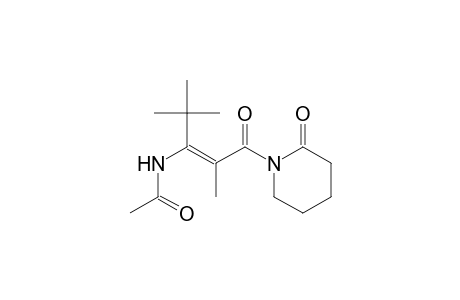 Acetamide, N-[1-(1,1-dimethylethyl)-2-methyl-3-oxo-3-(2-oxo-1-piperidinyl)-1-propenyl]-