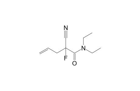 2-cyano-N,N-diethyl-2-fluoranyl-pent-4-enamide
