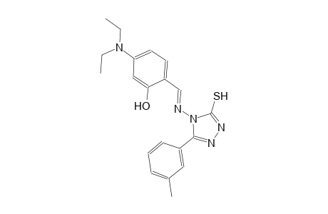 5-(diethylamino)-2-((E)-{[3-(3-methylphenyl)-5-sulfanyl-4H-1,2,4-triazol-4-yl]imino}methyl)phenol