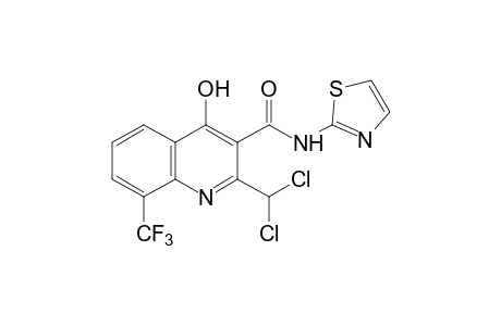 2-(dichloromethyl)-4-hydroxy-N-(2-thiazolyl)-8-(trifluoromethyl)-3- quinolinecarboxamide