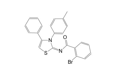 2-bromo-N-((2E)-3-(4-methylphenyl)-4-phenyl-1,3-thiazol-2(3H)-ylidene)benzamide