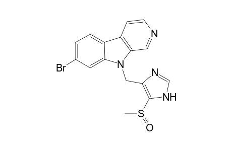 7-Bromanyl-9-[(4-methylsulfinyl-1H-imidazol-5-yl)methyl]pyrido[3,4-b]indole