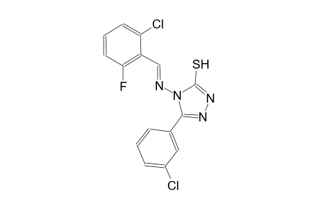 4-{[(E)-(2-chloro-6-fluorophenyl)methylidene]amino}-5-(3-chlorophenyl)-4H-1,2,4-triazole-3-thiol