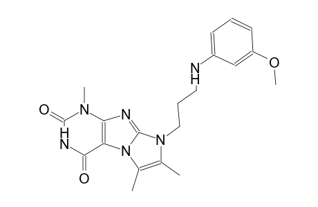 1H-imidazo[2,1-f]purine-2,4(3H,8H)-dione, 8-[3-[(3-methoxyphenyl)amino]propyl]-1,6,7-trimethyl-