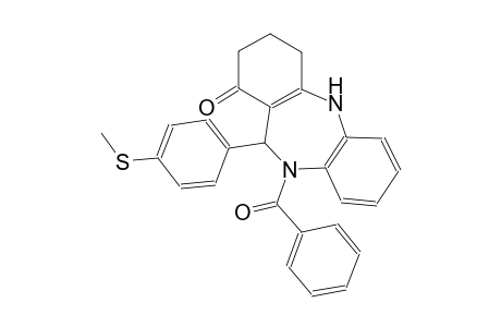 1H-dibenzo[b,e][1,4]diazepin-1-one, 10-benzoyl-2,3,4,5,10,11-hexahydro-11-[4-(methylthio)phenyl]-
