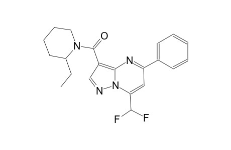 7-(difluoromethyl)-3-[(2-ethyl-1-piperidinyl)carbonyl]-5-phenylpyrazolo[1,5-a]pyrimidine