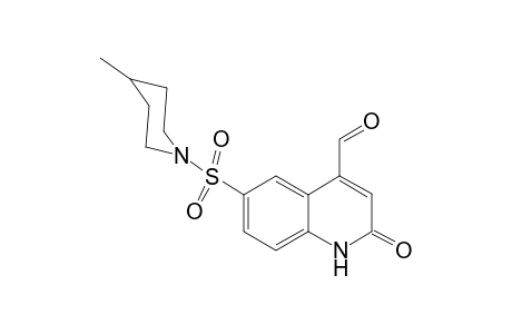 2-keto-6-(4-methylpiperidino)sulfonyl-1H-quinoline-4-carbaldehyde