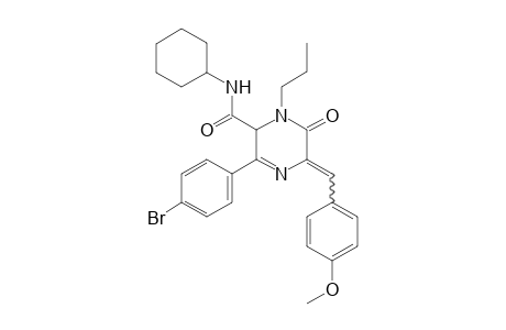 3-(4-Bromophenyl)-N-cyclohexyl-5-(4-methoxybenzylidene)-6-oxo-1-propyl-1,2,5,6-tetrahydropyrazine-2-carboxamide
