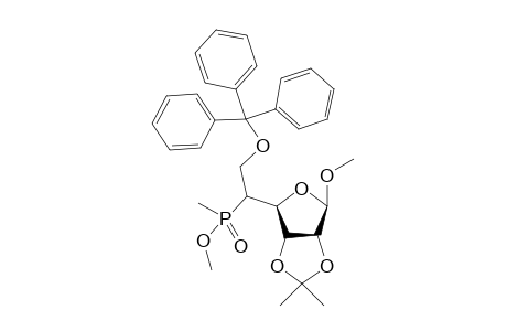 Methyl -5-Deoxy-2,3-O-isopropylidene-5-(methoxy)methylphosphinyl]-6-O-tiphenylmethyl-.alpha.-D-lyxo-hexofuranosides