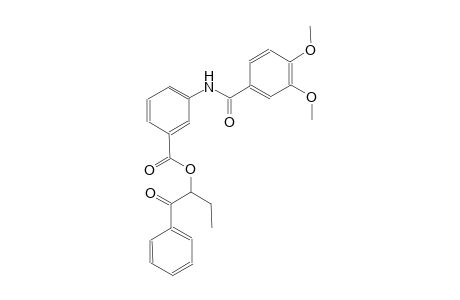 1-benzoylpropyl 3-[(3,4-dimethoxybenzoyl)amino]benzoate