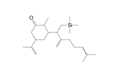 3-Isopropenyl-6-methyl-5-(6-methyl-2-methylene-1-trimethylsilylmethyl-5-heptenyl)cyclohexanone