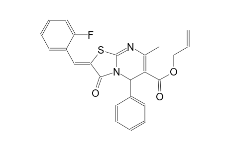 allyl (2Z)-2-(2-fluorobenzylidene)-7-methyl-3-oxo-5-phenyl-2,3-dihydro-5H-[1,3]thiazolo[3,2-a]pyrimidine-6-carboxylate