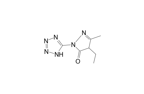 3H-Pyrazol-3-one, 4-ethyl-2,4-dihydro-5-methyl-2-(1H-1,2,3,4-tetrazol-5-yl)-