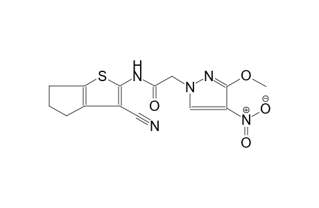 1H-pyrazole-1-acetamide, N-(3-cyano-5,6-dihydro-4H-cyclopenta[b]thien-2-yl)-3-methoxy-4-nitro-