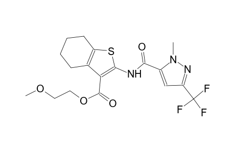 2-methoxyethyl 2-({[1-methyl-3-(trifluoromethyl)-1H-pyrazol-5-yl]carbonyl}amino)-4,5,6,7-tetrahydro-1-benzothiophene-3-carboxylate
