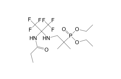 Propanamide, N-[2,2,2-trifluoro-1-trifluoromethyl-1-(2-diethylphosphonato-2-methylpropylamino)ethyl]-