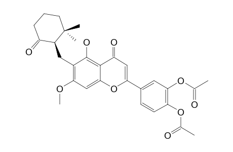 5-HYDROXY-7-METHOXY-3',4'-DIACETOXY-6-(6,6-DIMETHYL-2-OXO-CYClOHEXYLMETHYL)-FLAVONE