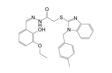 acetic acid, [[1-[(4-methylphenyl)methyl]-1H-benzimidazol-2-yl]thio]-, 2-[(Z)-(3-ethoxy-2-hydroxyphenyl)methylidene]hydrazide