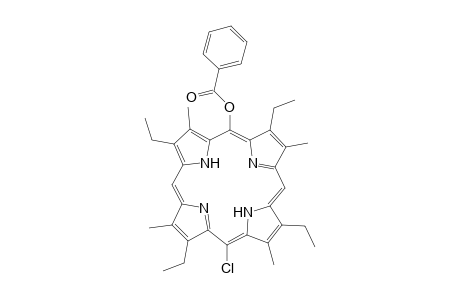 21H,23H-Porphin-5-ol,15-chloro-2,7,12,17-tetraethyl-3,8,13,18-tetramethyl-, benzoate (ester)