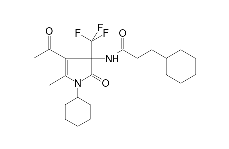 N-[4-acetyl-1-cyclohexyl-5-methyl-2-oxo-3-(trifluoromethyl)-2,3-dihydro-1H-pyrrol-3-yl]-3-cyclohexylpropanamide